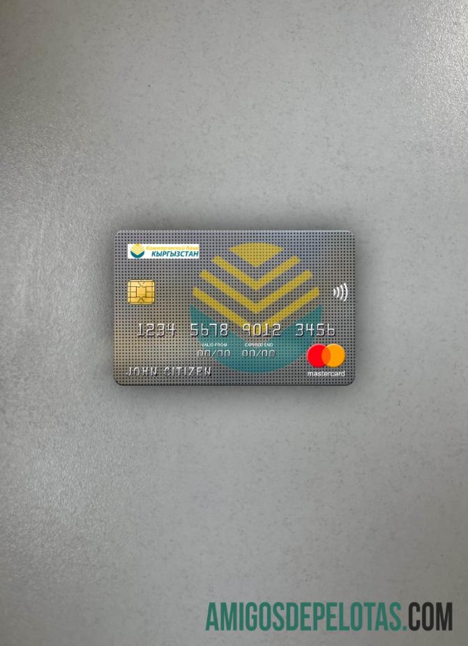 Quirguistão Kirgizbank Mastercard Photolook Front exemplo real